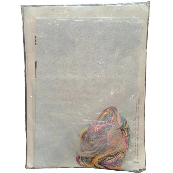 Vintage 1995 Bucilla New Baby Cross-stitch Kit Sampler Moon & Bear - Picture 6 of 6